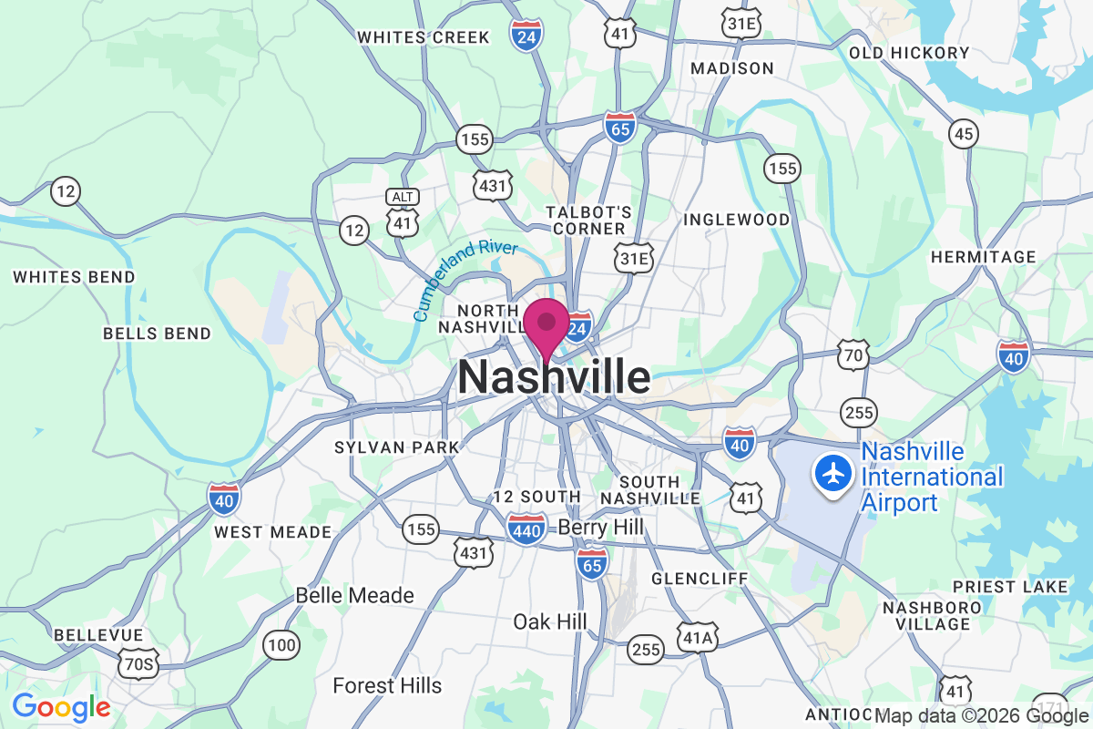 Nashville map