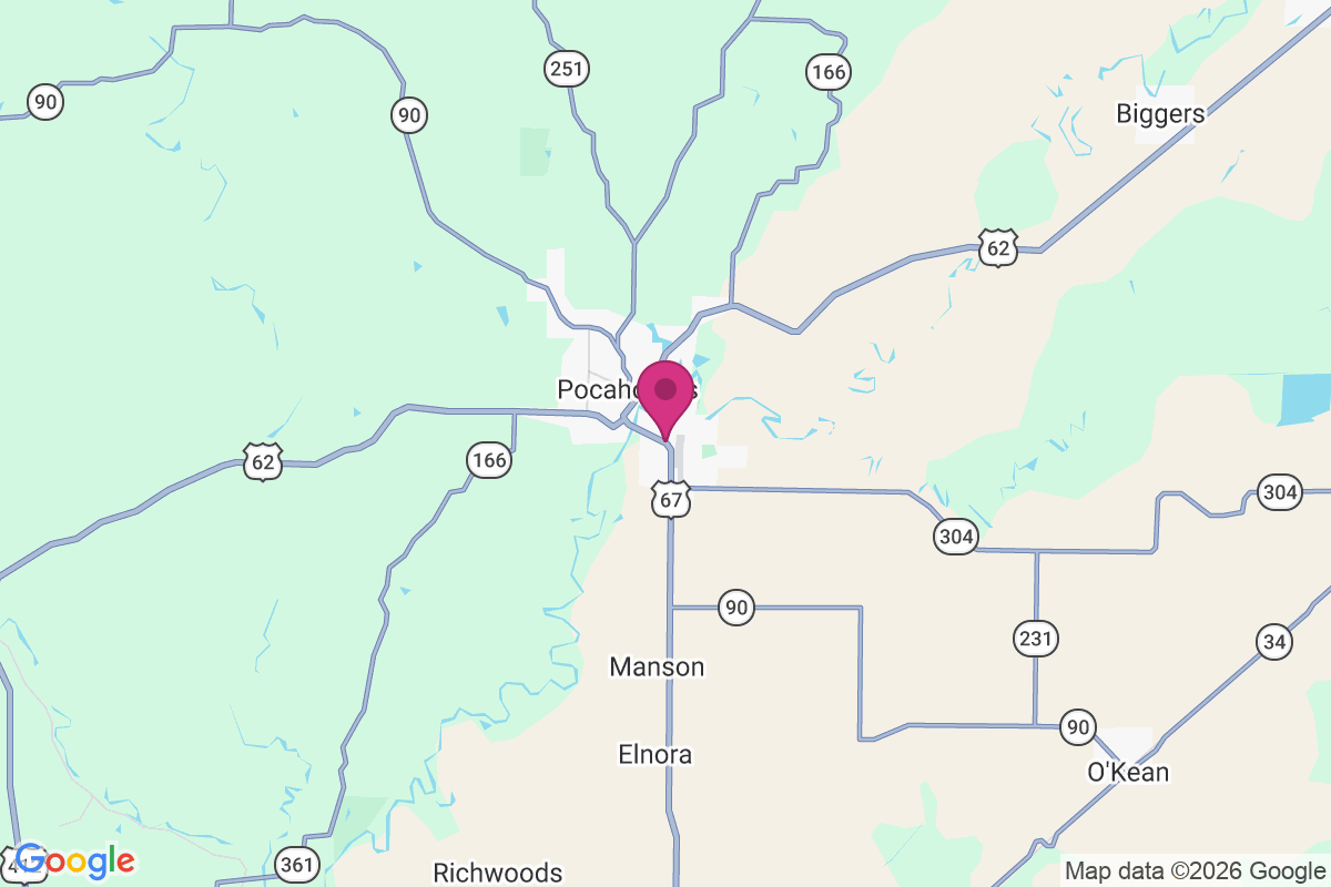 East Pocahontas map