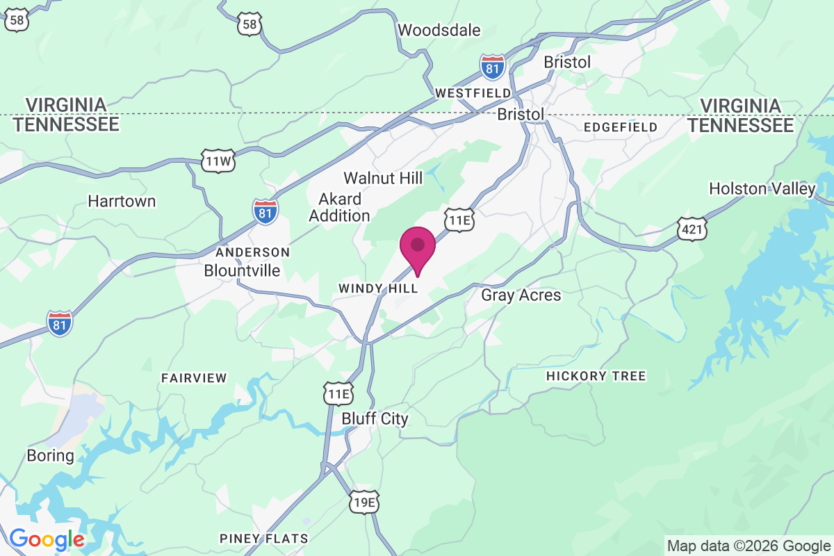 Tennessee Hills map