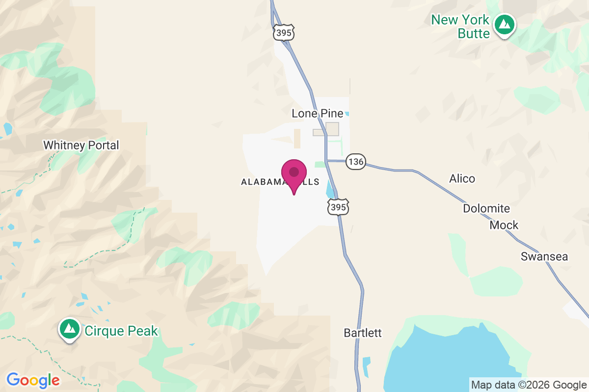 Alabama Hills map