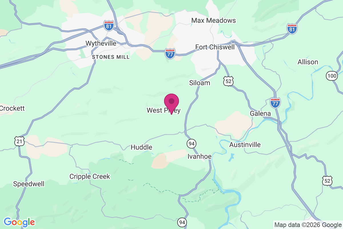 West Piney map