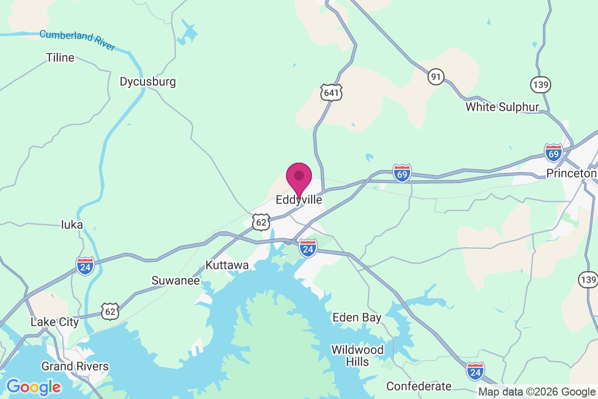 Eddyville map