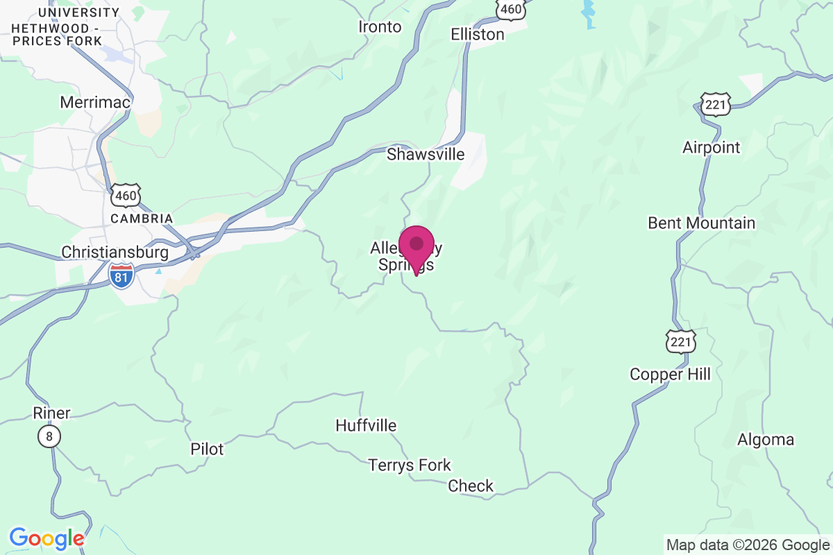 Alleghany Springs map