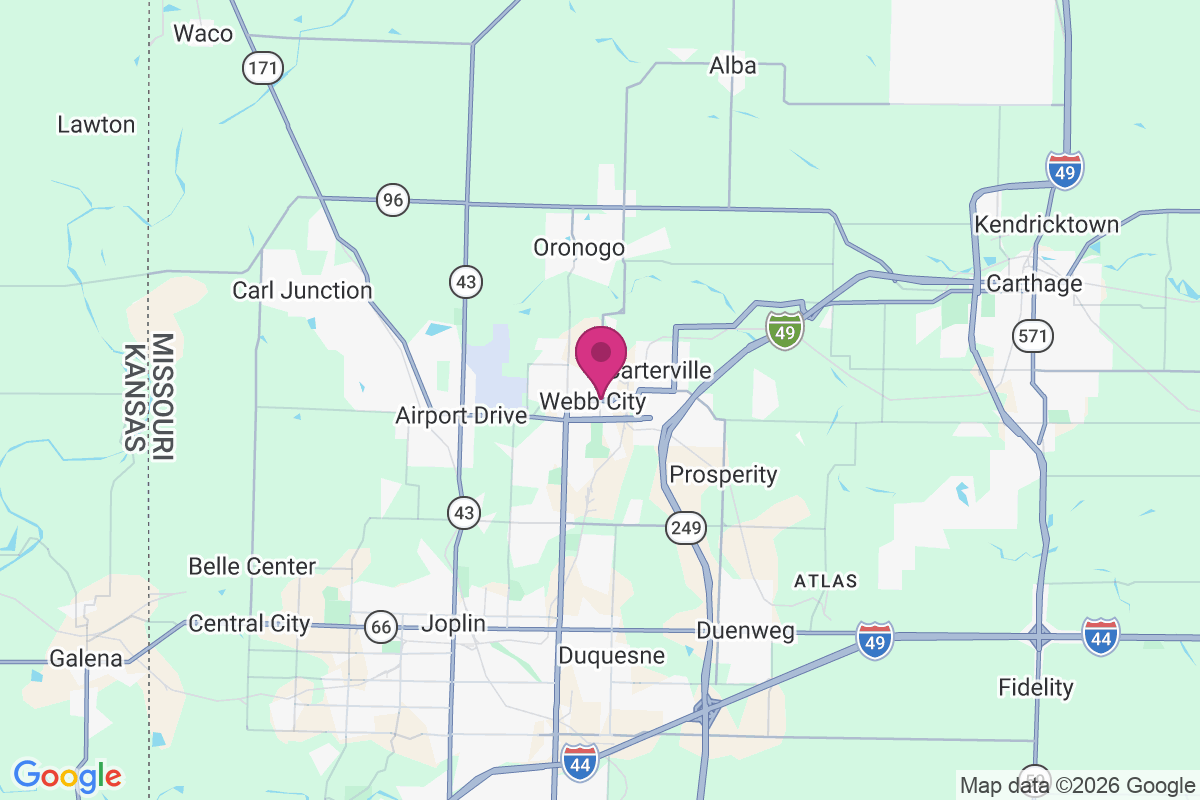 Webb City map