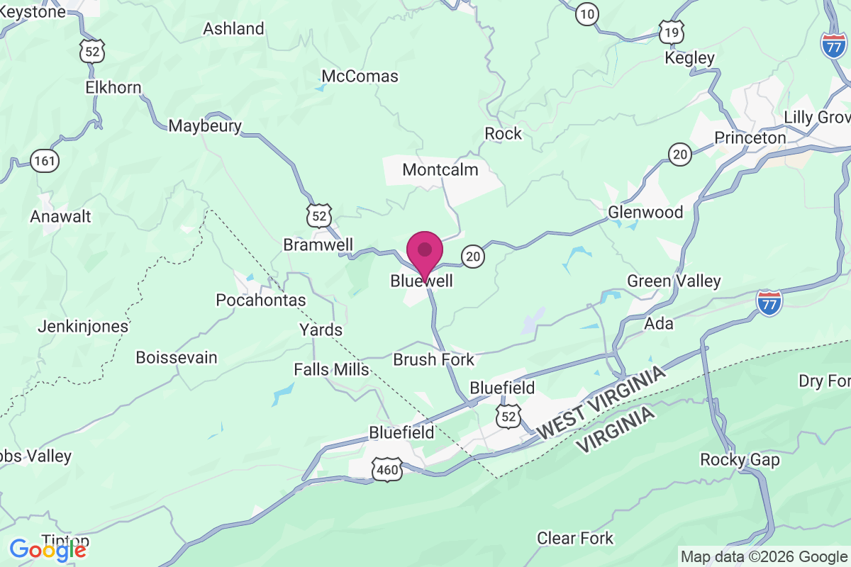 Bluewell map