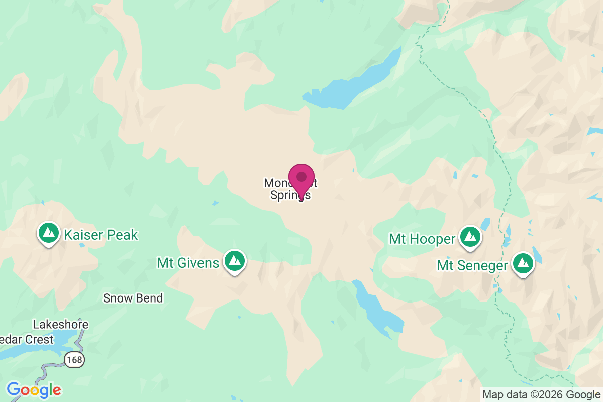 Mono Hot Springs map