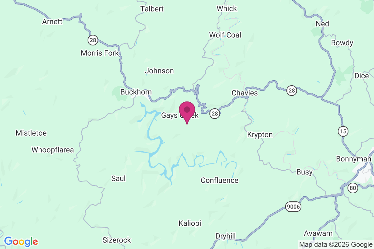 Gays Creek map