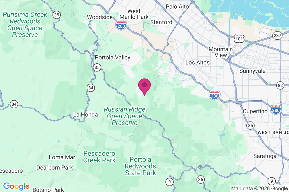 Los Trancos Woods map