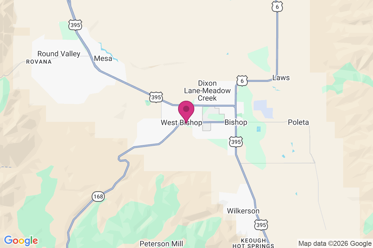 West Bishop map
