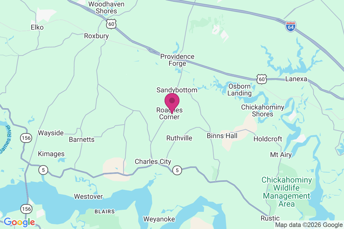 Roaches Corner map