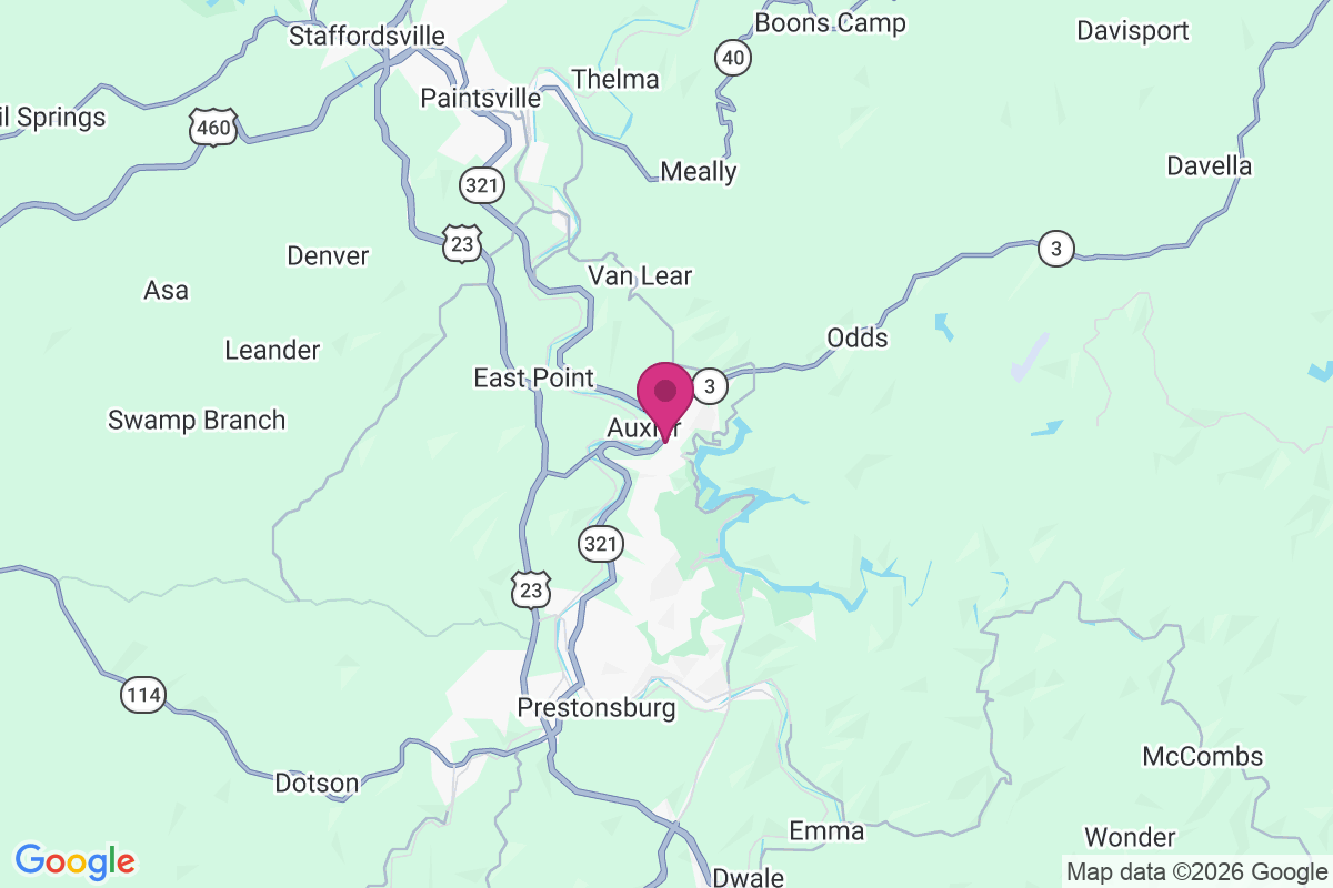 Auxier map