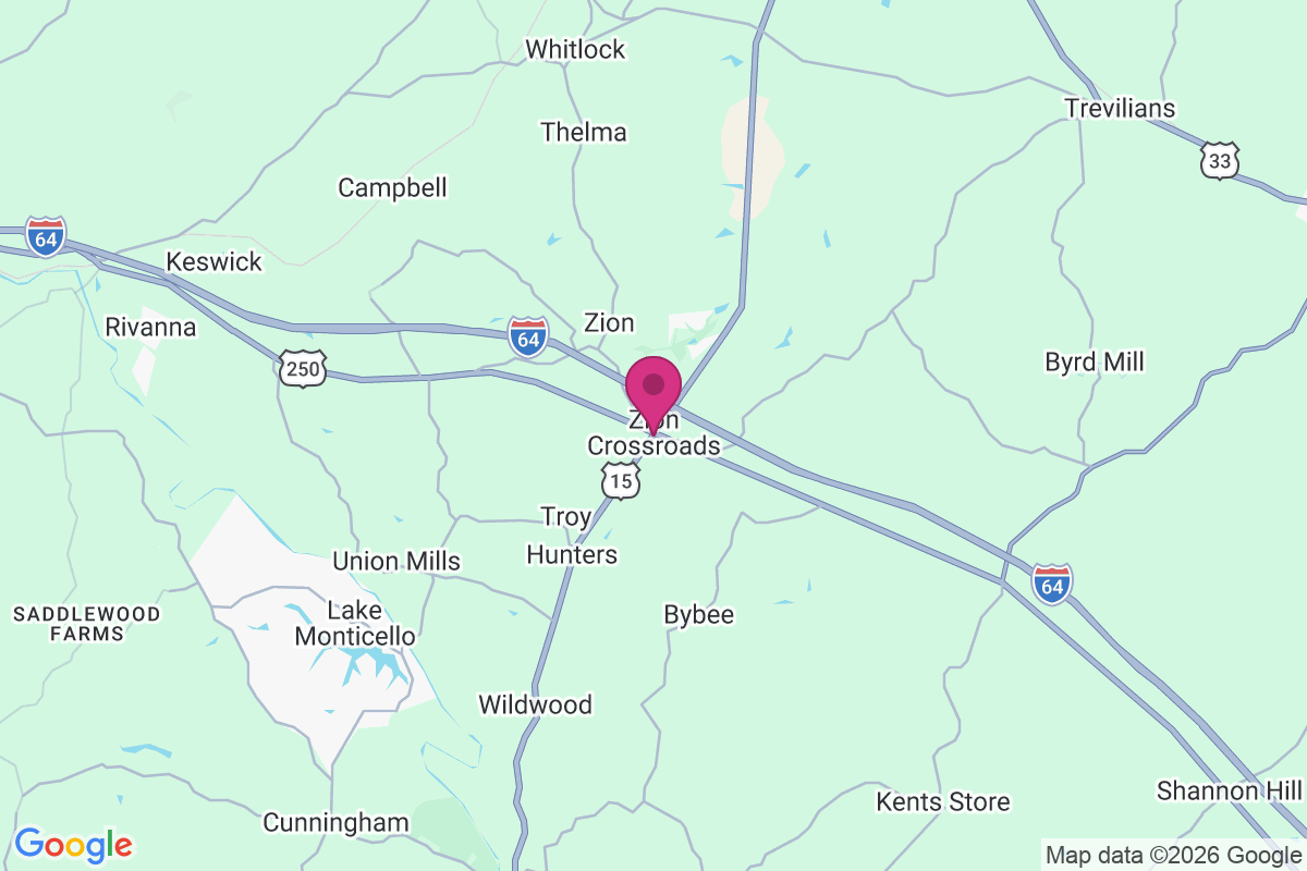 Zion Crossroads map