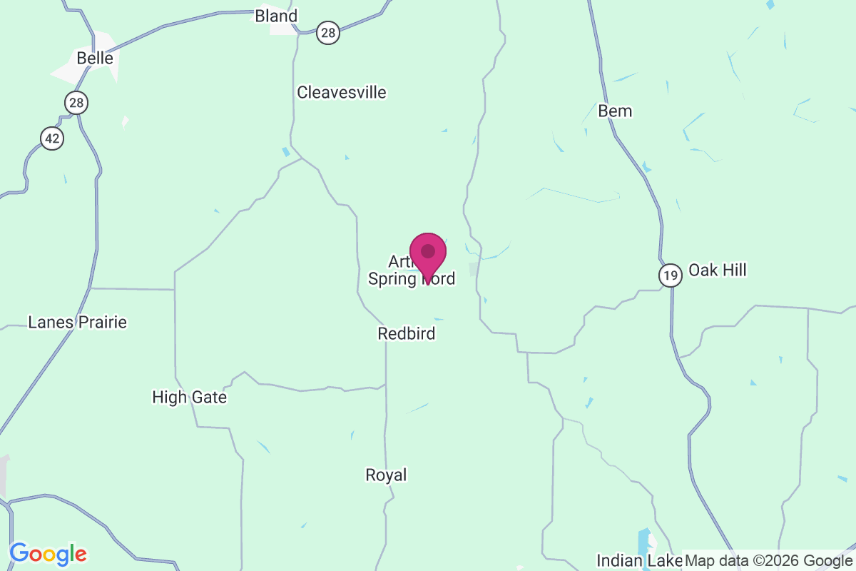 Arthur Spring Ford map
