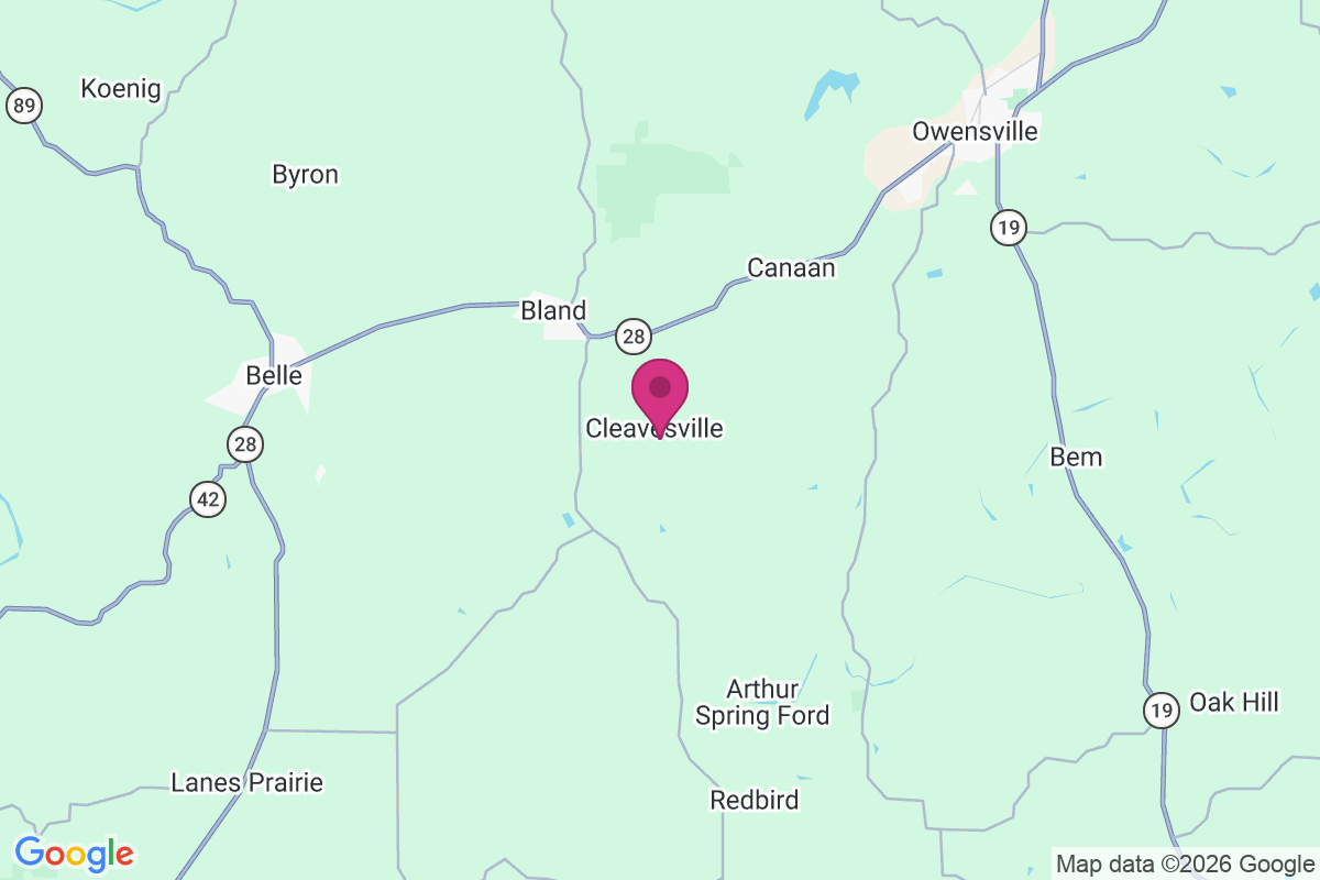 Cleavesville map