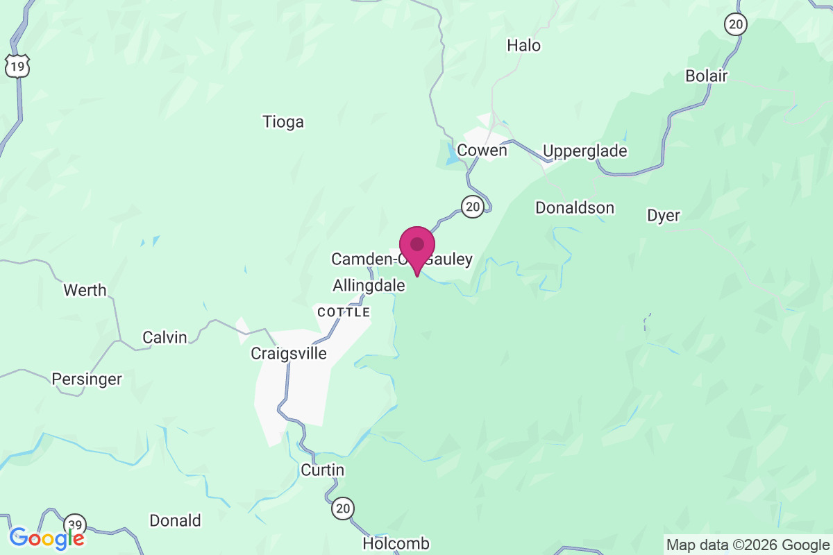 Camden on Gauley map