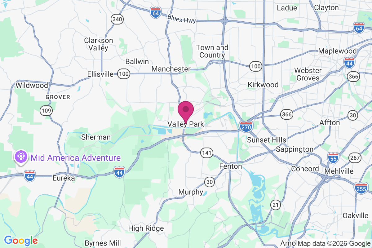 Valley Park map