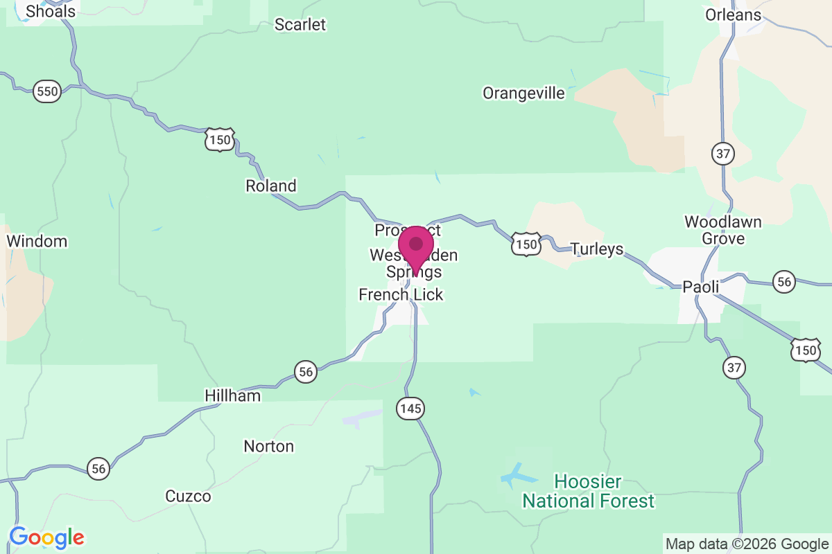 West Baden Springs map