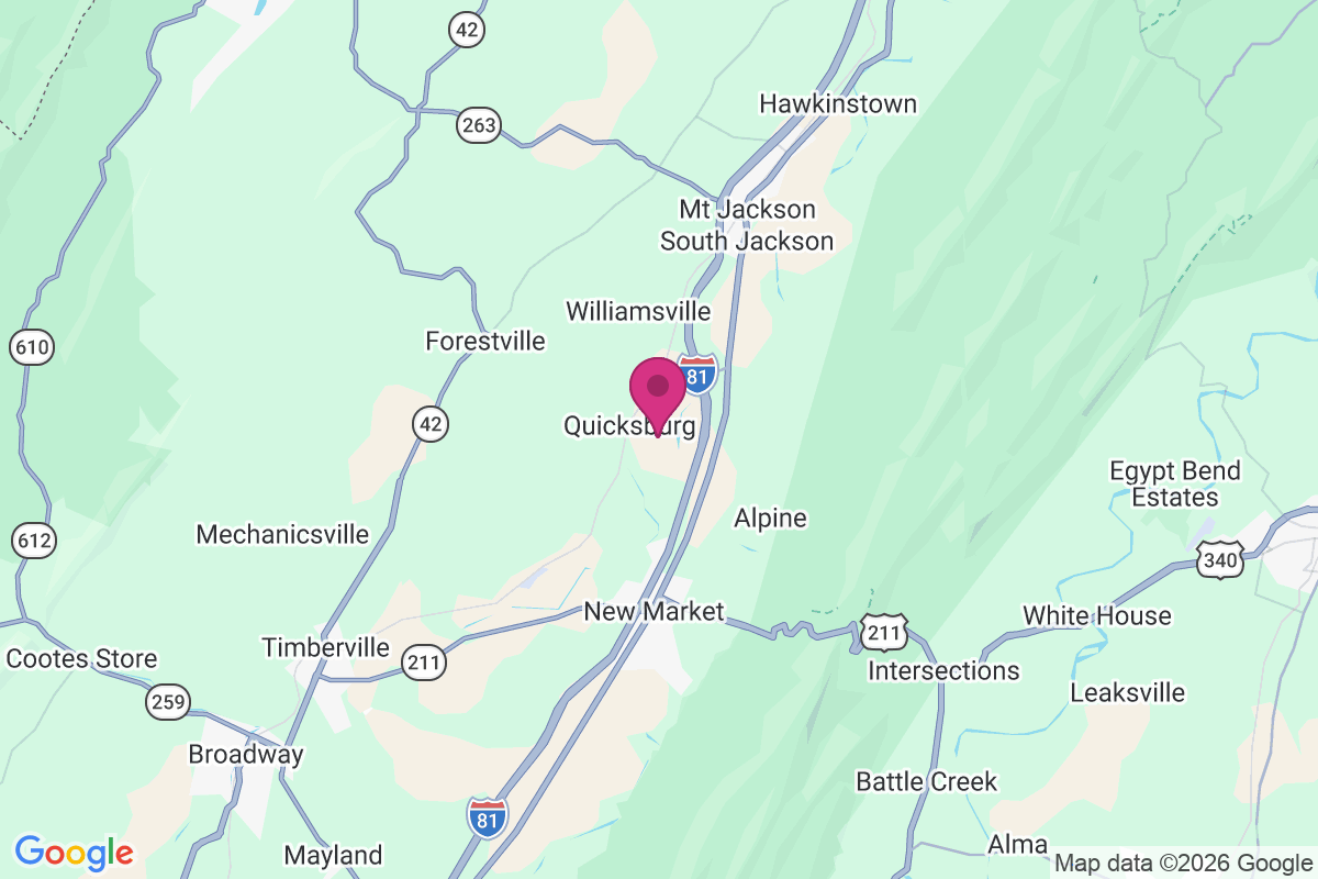 Quicksburg map