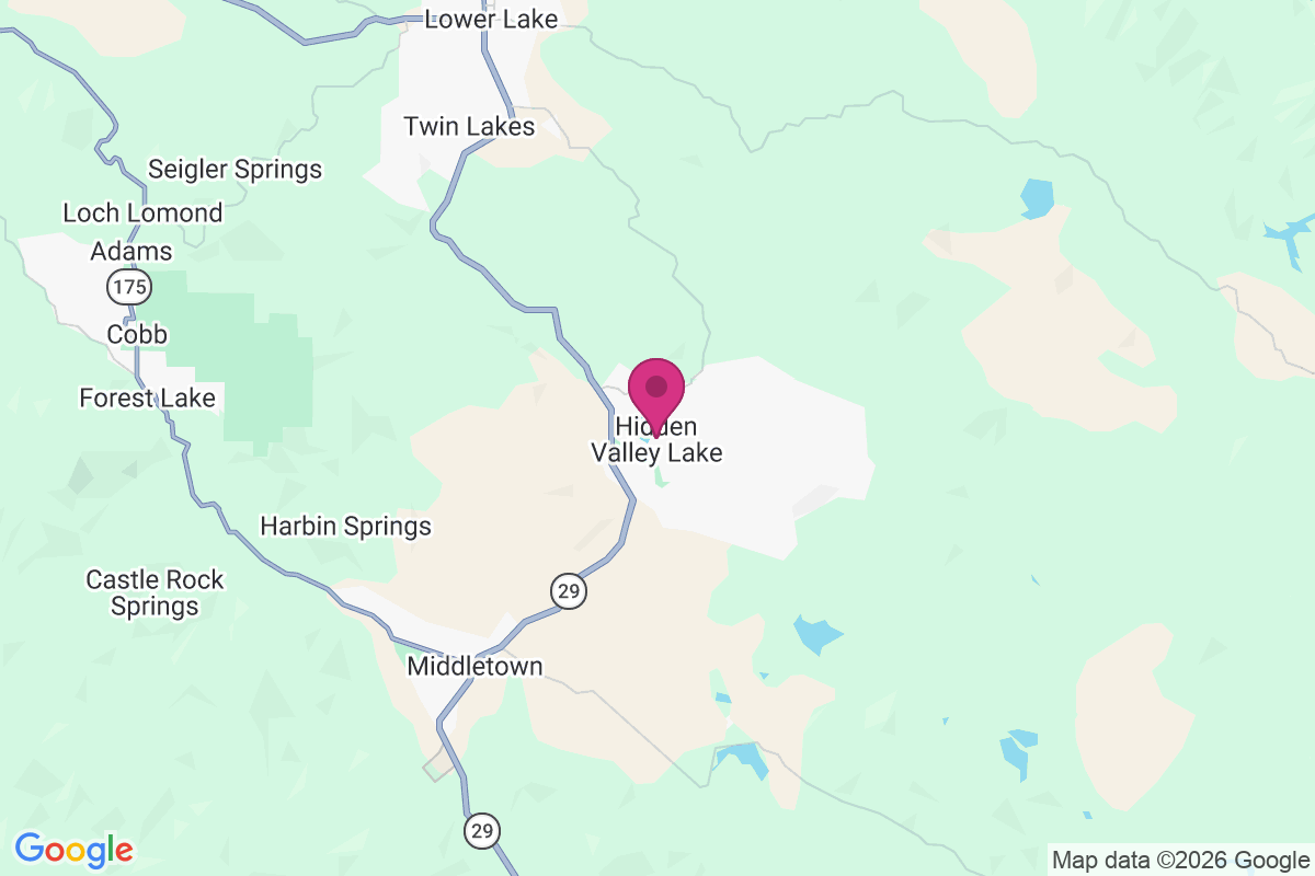 Hidden Valley Lake map