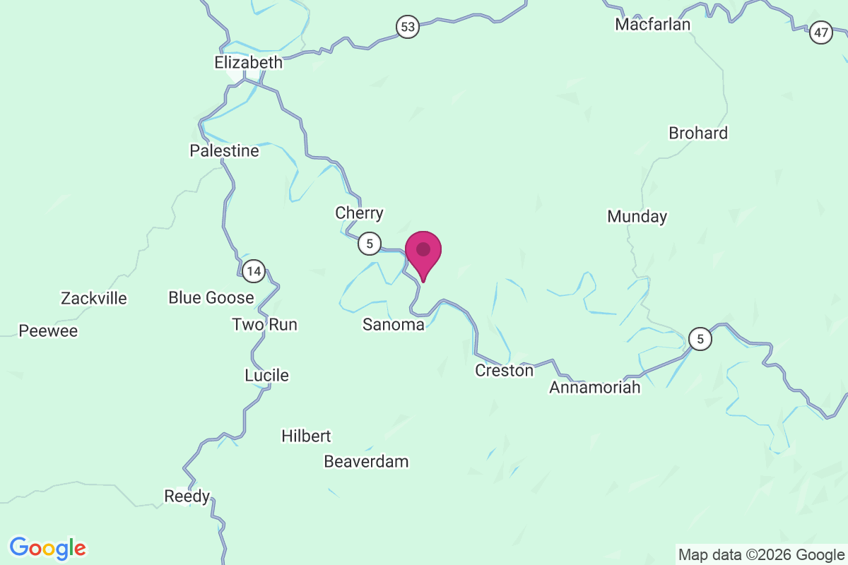 Burning Springs map