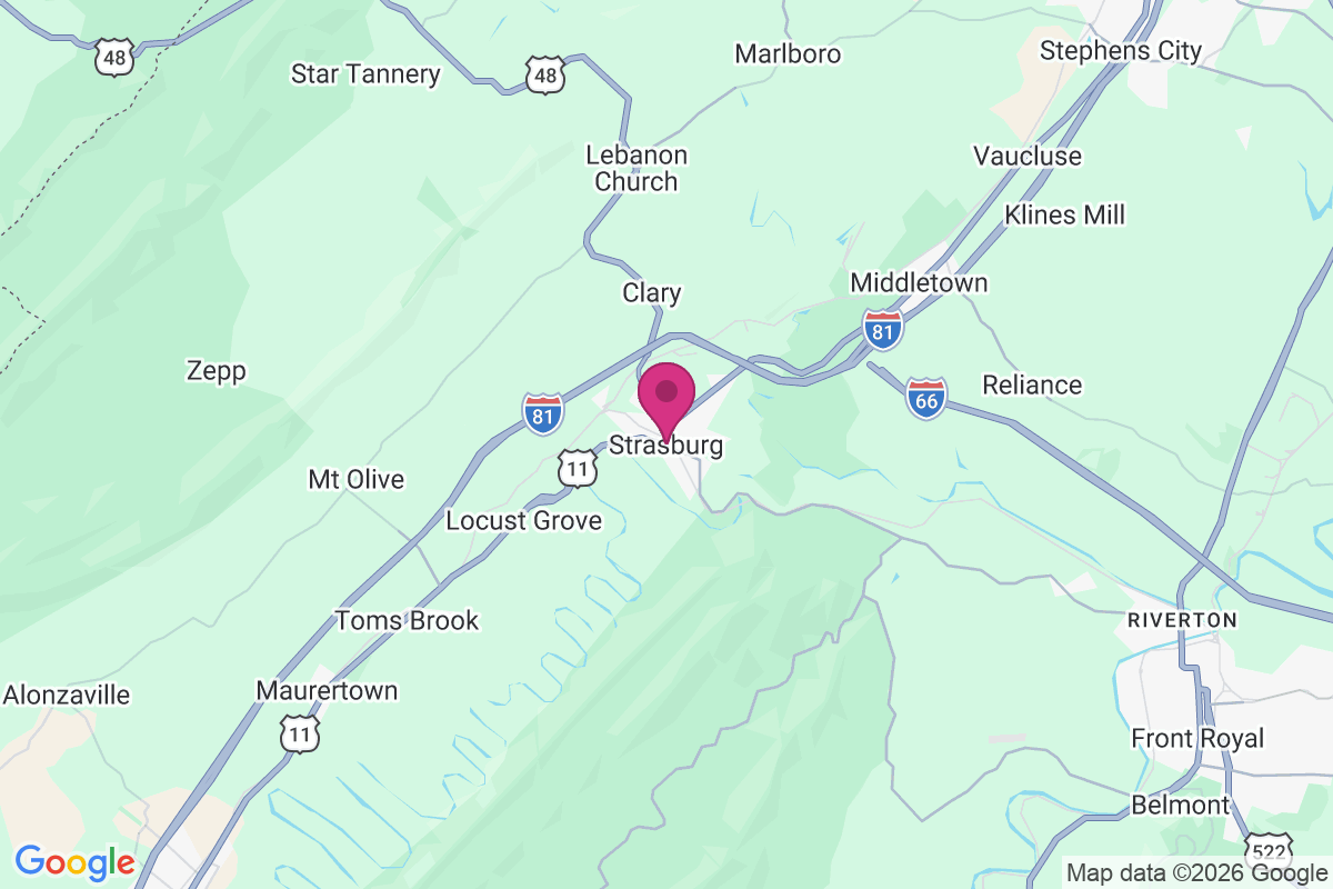 Strasburg map