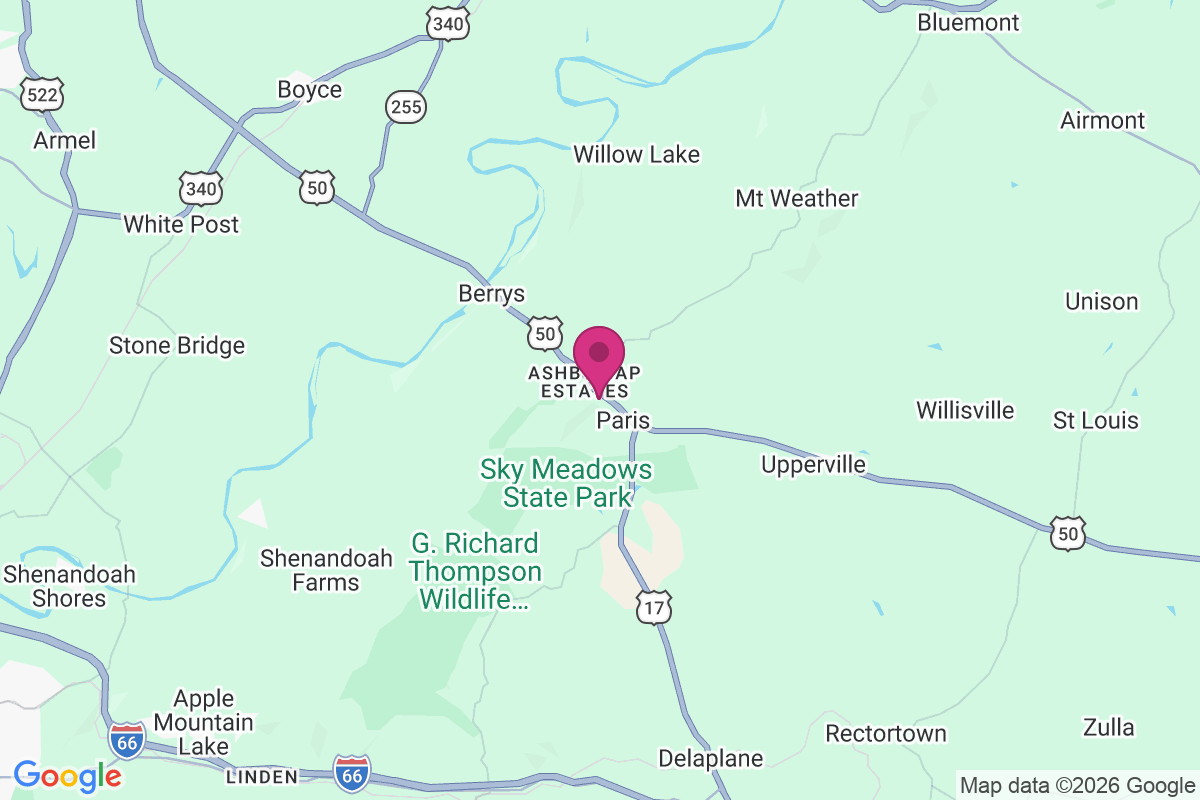 Ashby Gap Estates map