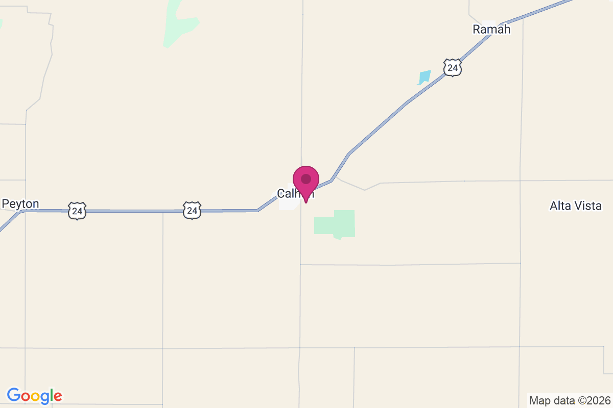 Calhan map