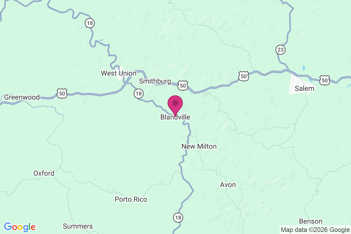 Blandville map