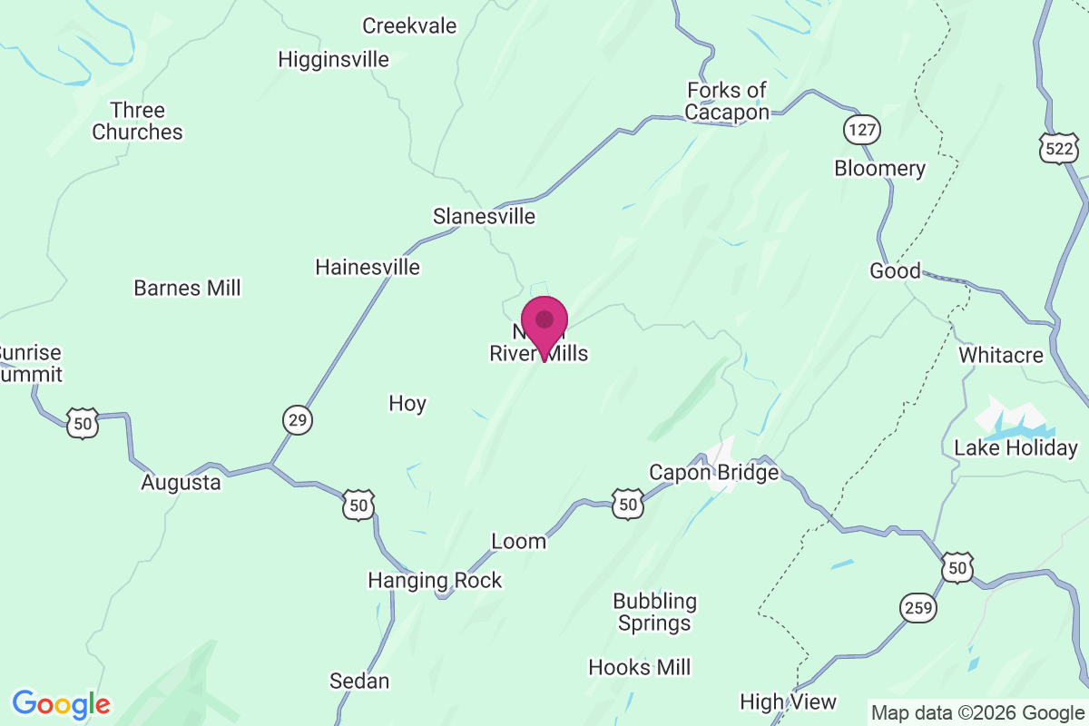 North River Mills map