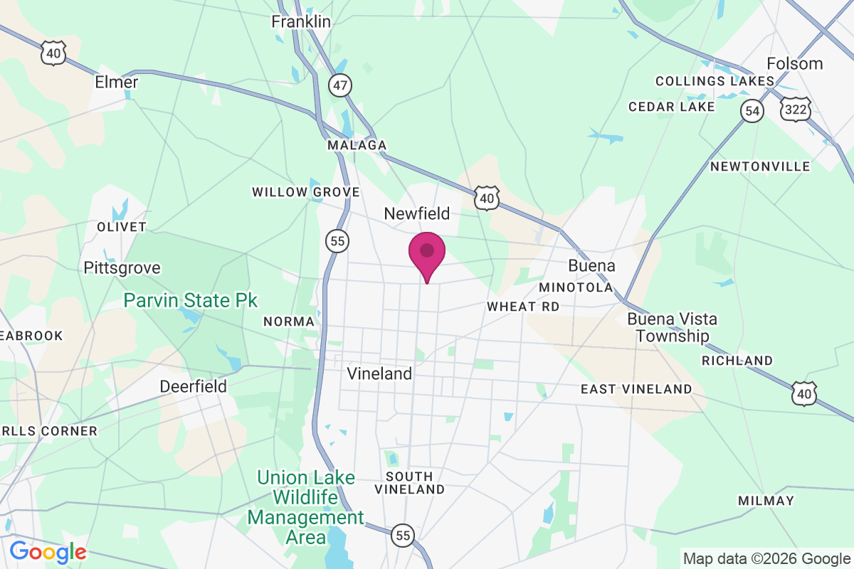 North Vineland map