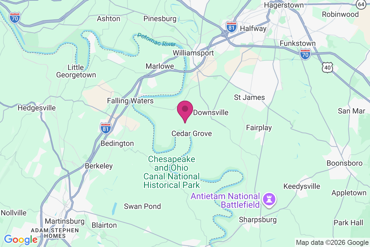 Opequon Farms map
