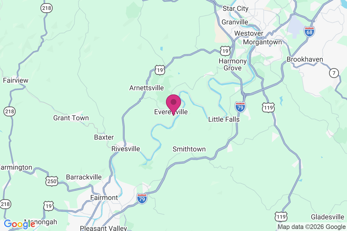 Everettville map