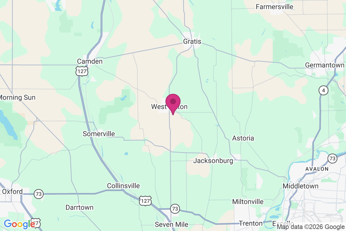 West Elkton map