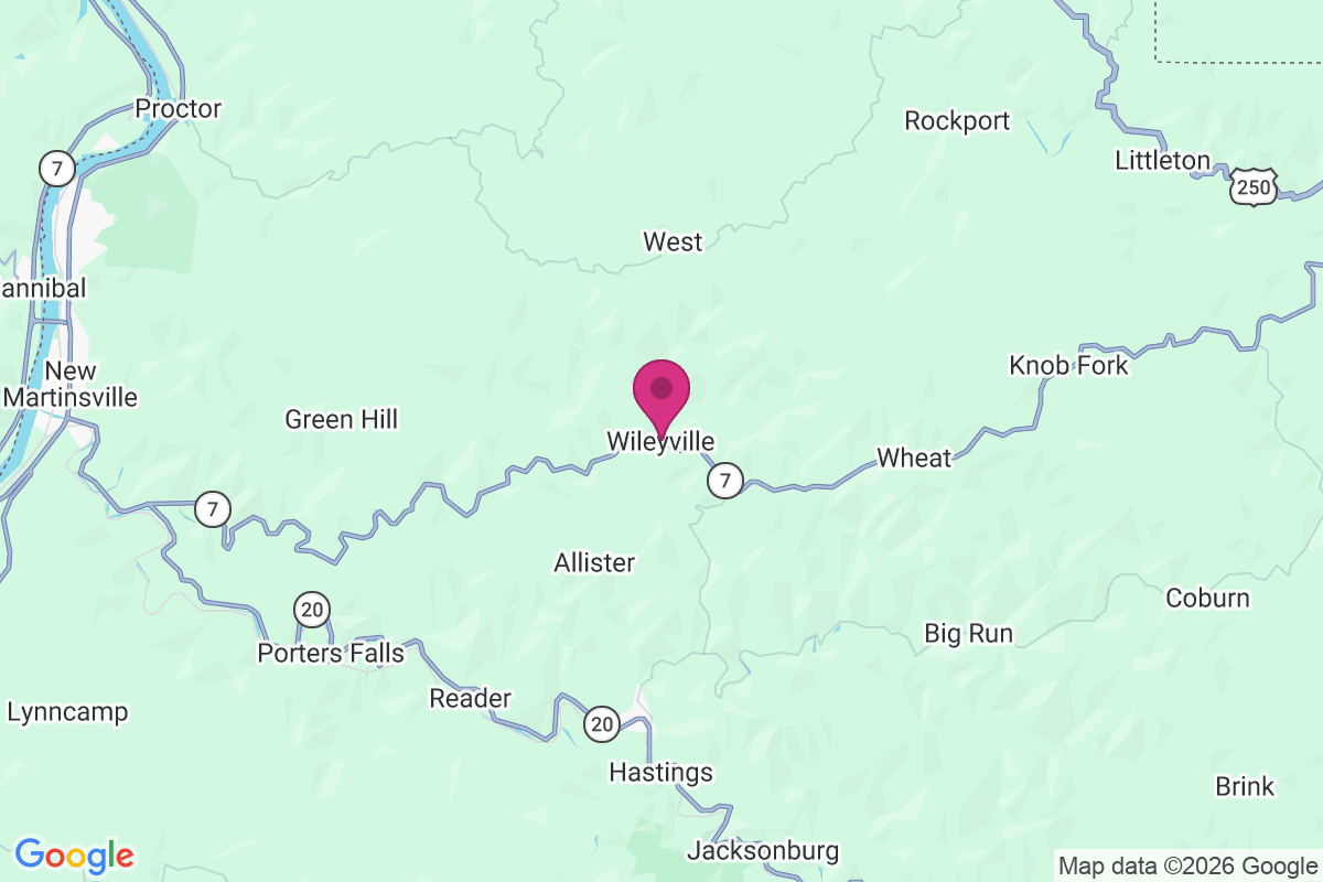 Wileyville map
