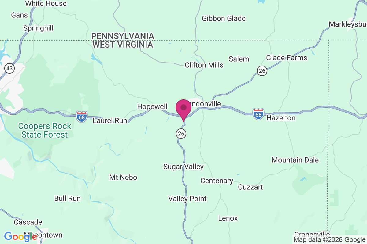 Bruceton Mills map