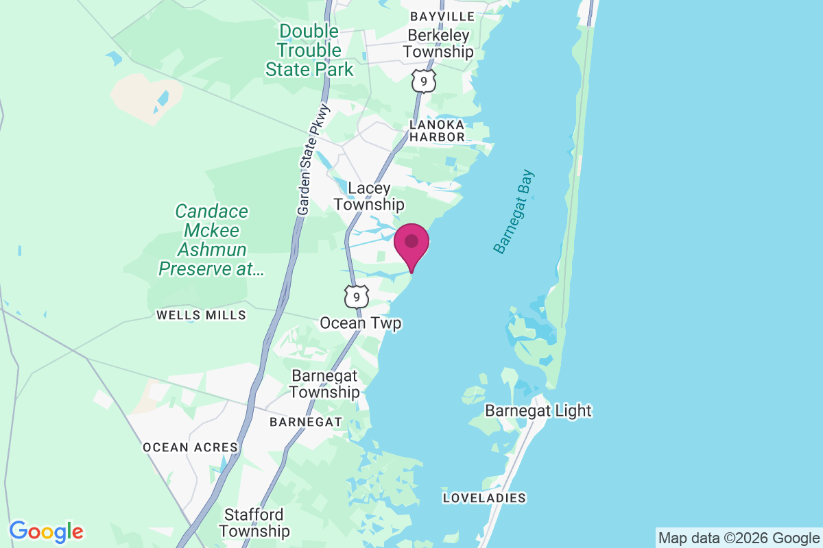 Forked River Beach map