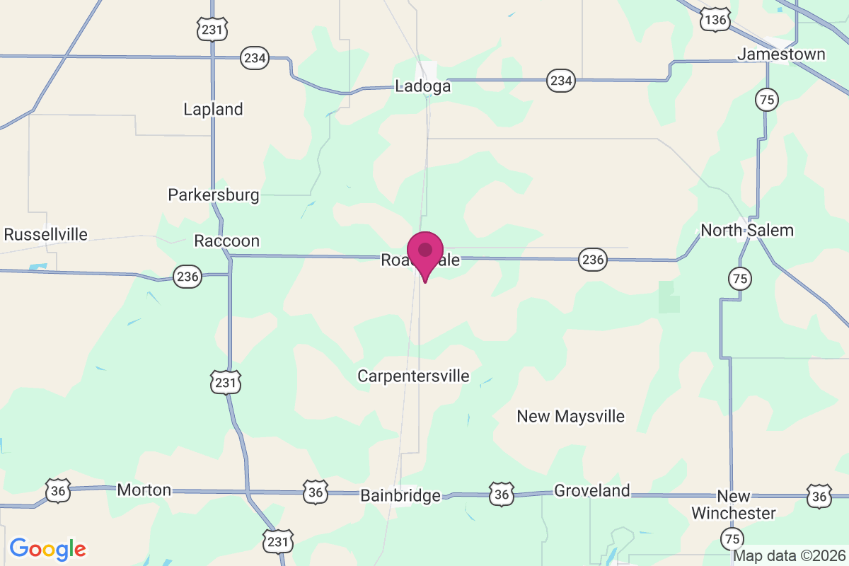 Roachdale map