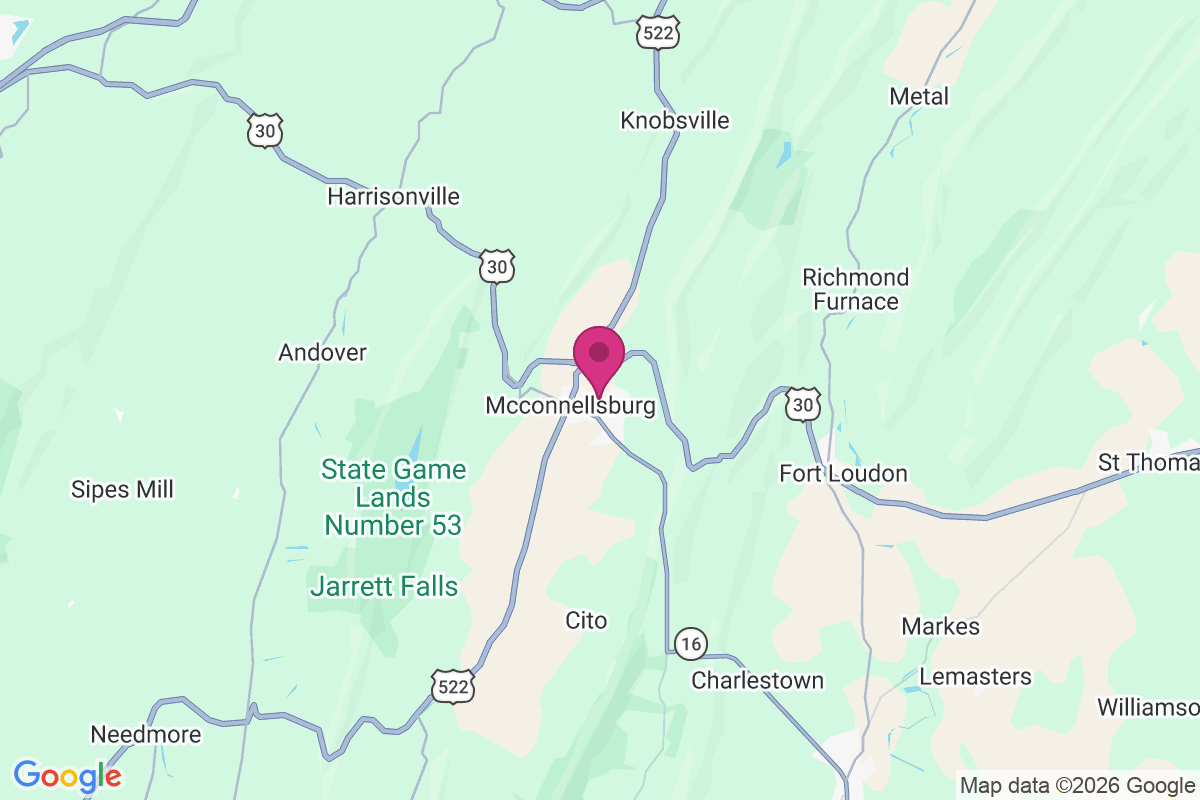 Mc Connellsburg map