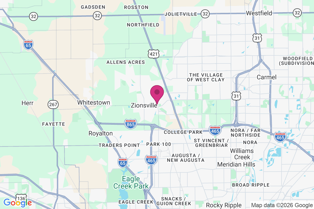 Zionsville map