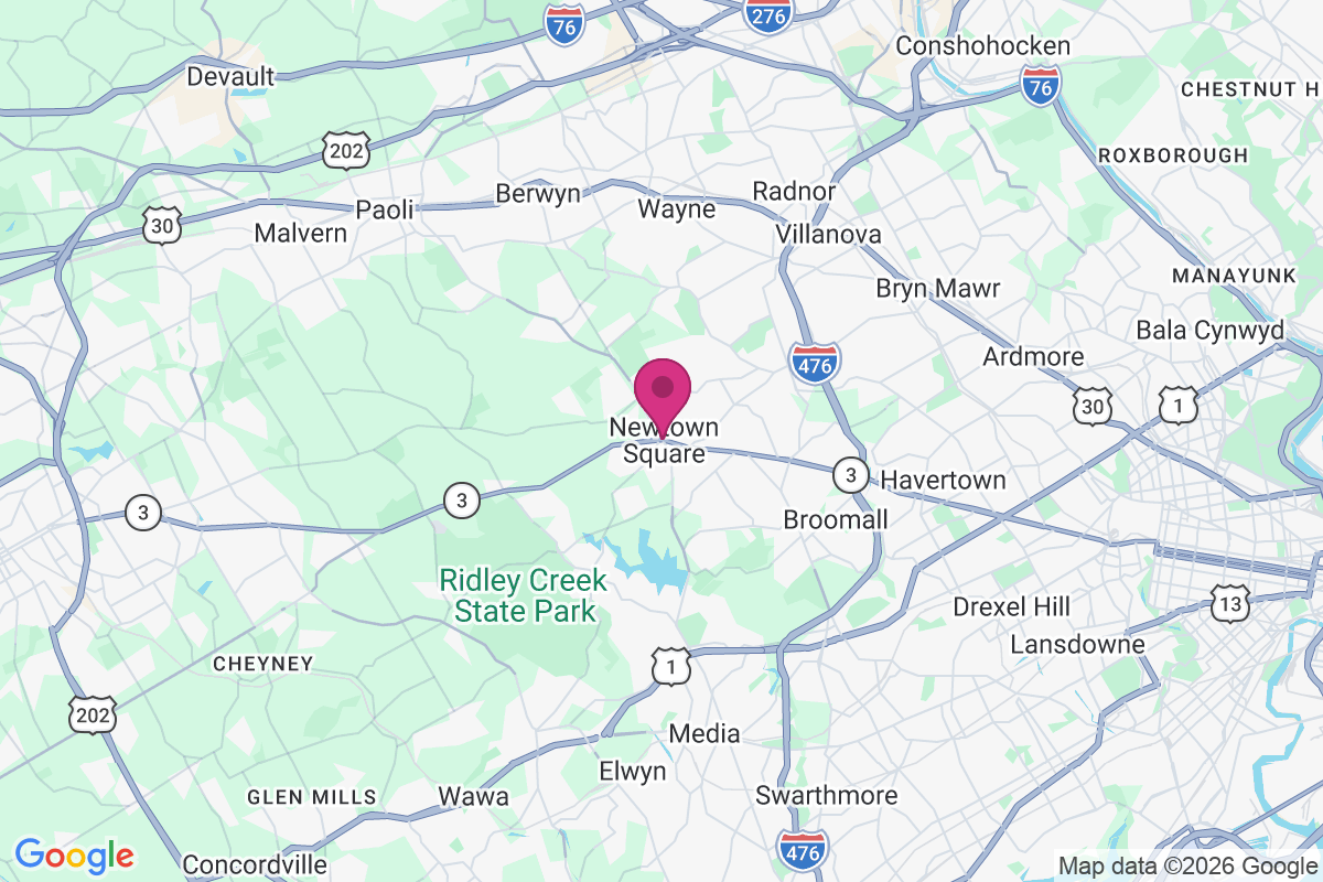 Newtown Square map