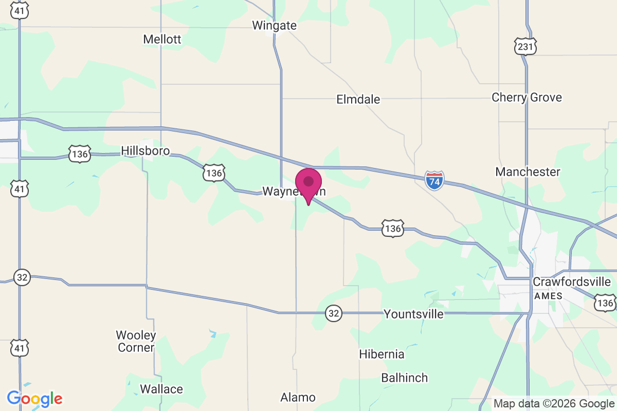Waynetown map