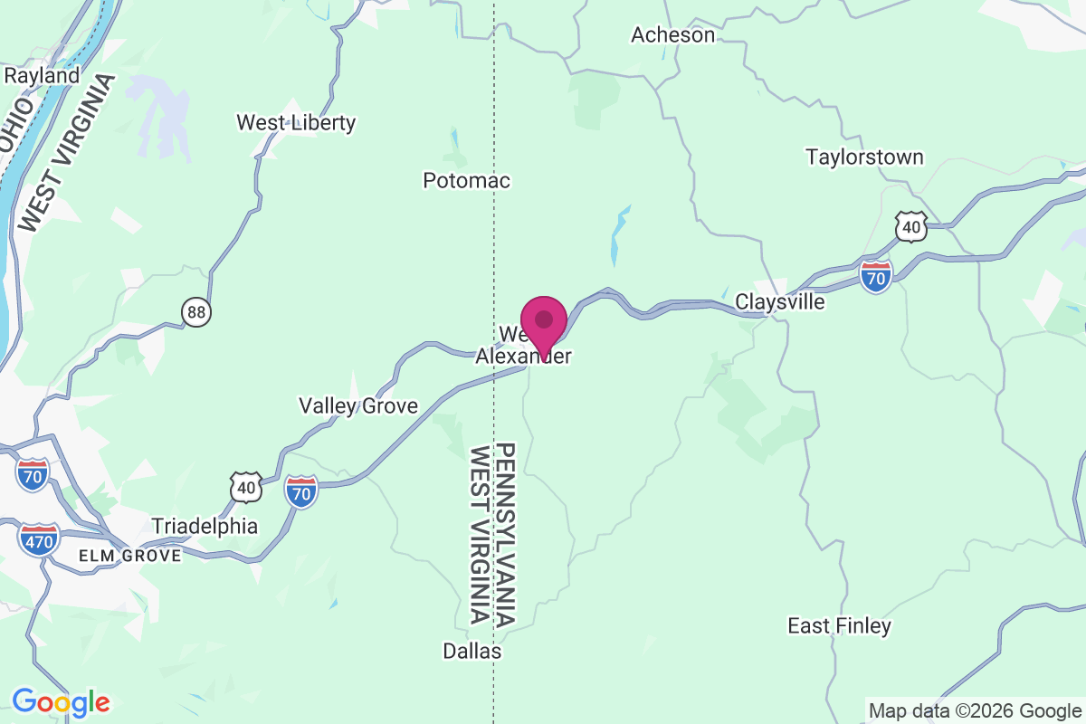 West Alexander map