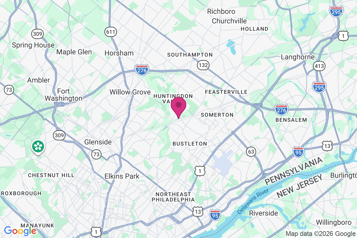 Huntingdon Valley map