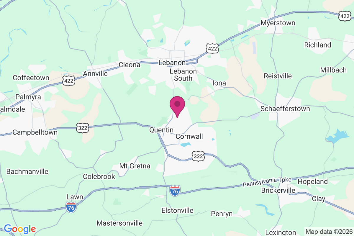 Zinns Mill map