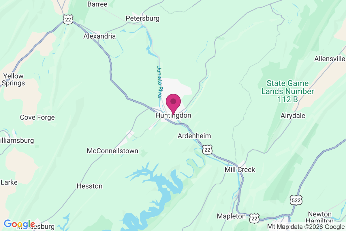 Huntingdon map