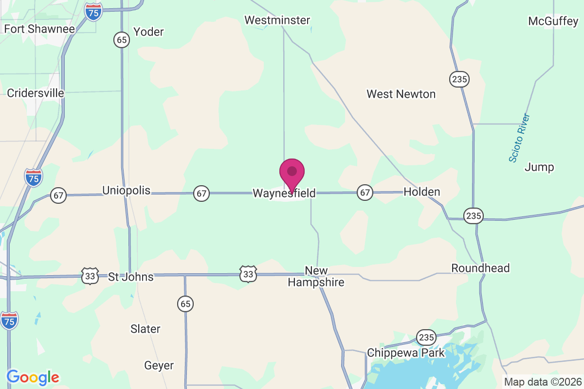 Waynesfield map