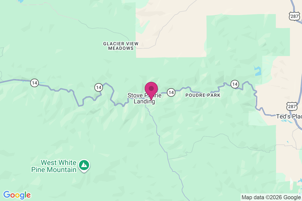 Stove Prairie Landing map