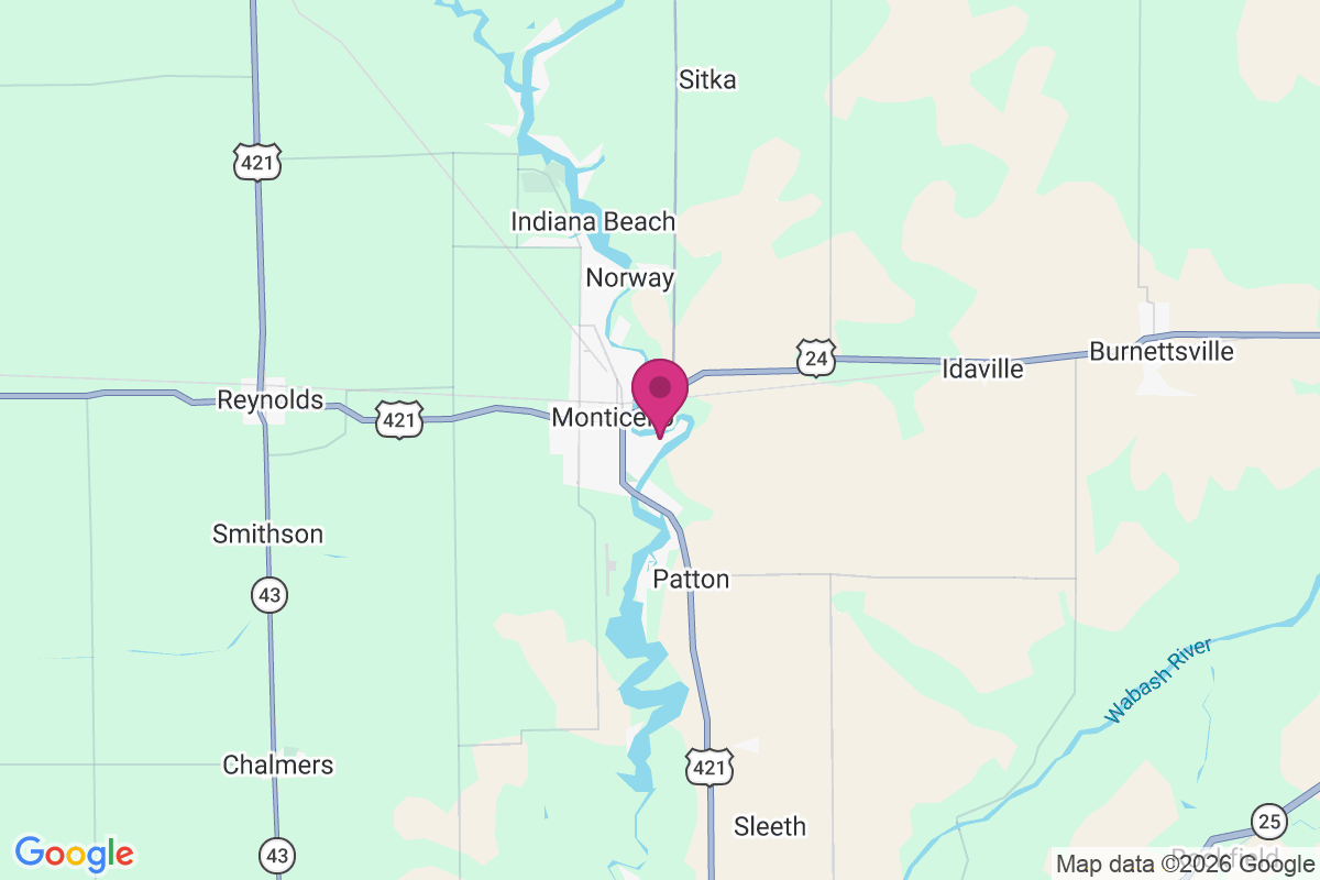 East Monticello map