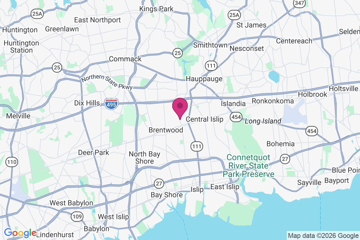 East Brentwood map