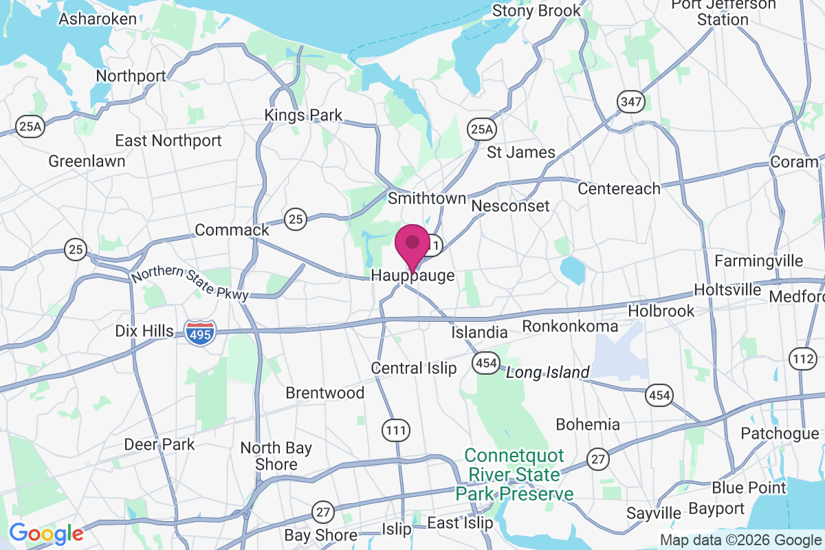 Hauppauge map